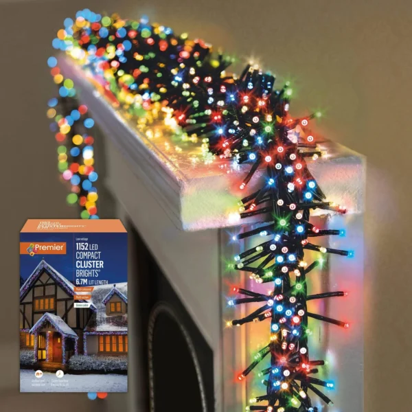 1152 LED Firecracker Icicle Cluster Multicolour