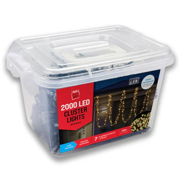 2000 LED Cluster Lights White (29m) - Image 2
