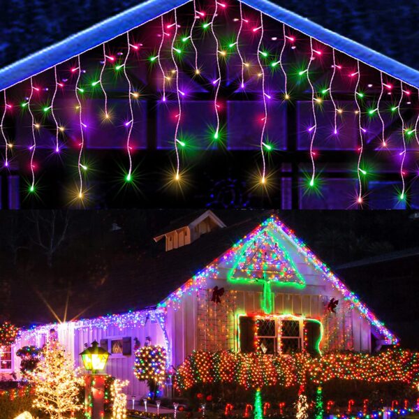 340 LED Heavy Duty Connectable Multi Icicle Lights - Image 2