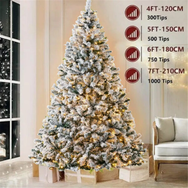 Bottle Brush Snow Tipped Tree 7ft (2.1m) - Image 2