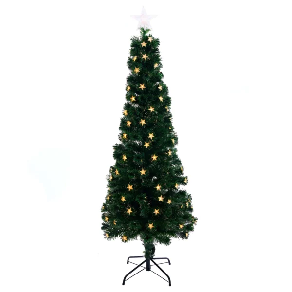 Fibre Optic Tree Black with 3D Stars LED (1.8m)