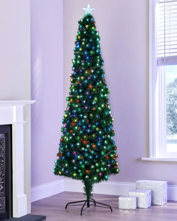 Fibre Optic Tree Slim with Multicoloured LEDs (1.8m)