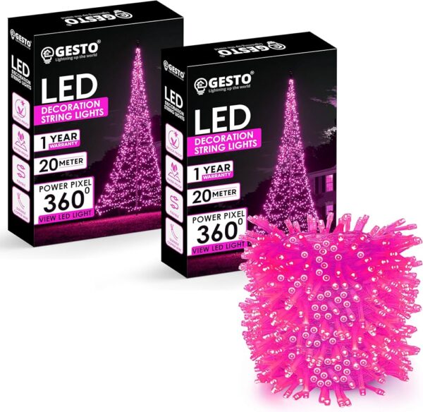 LED Fairy Lights Pink - Image 2