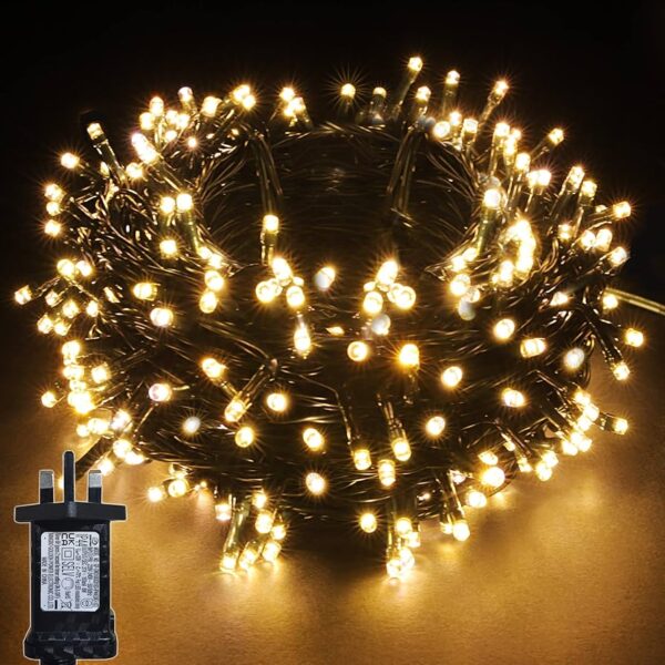LED Fairy Lights Warm White With White Cable