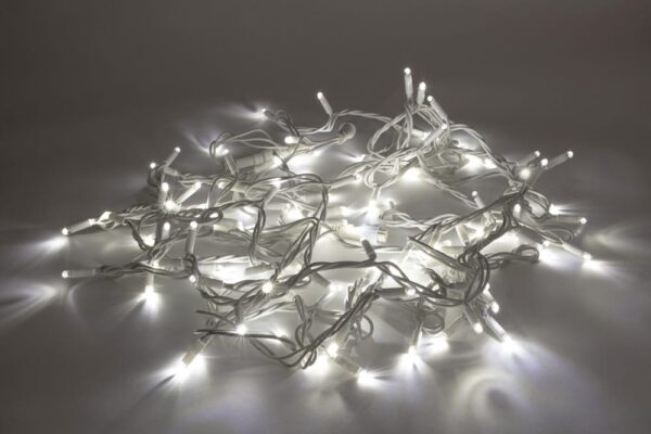 LED Fairy Lights White With White Cable - Image 2