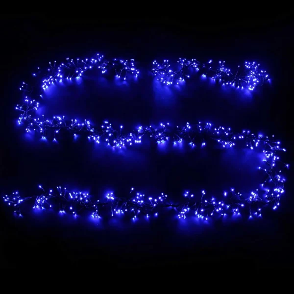 LED Firecracker Icicle Cluster Cool and Blue Leds (9.2m)