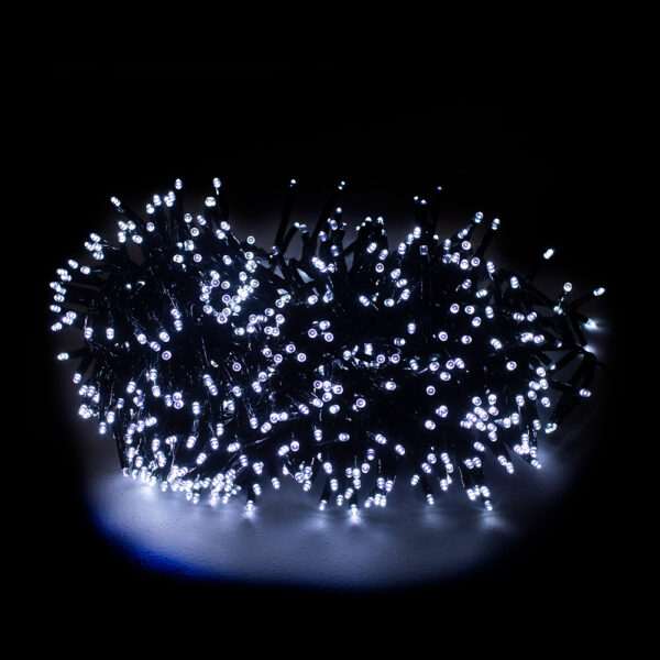 LED Firecracker Icicle Cluster White (9.2m)