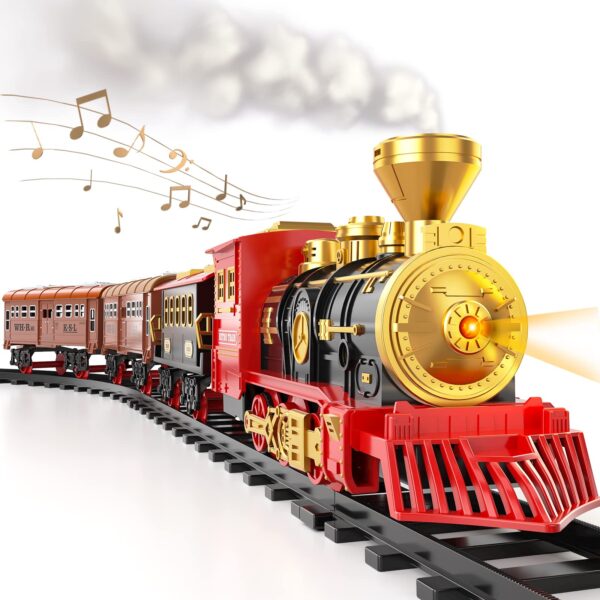 LED Flashing Musical Santa Train with Real Sound
