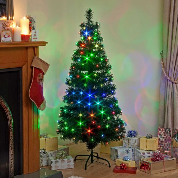 LED Multicolour Slim Fibreoptic Tree 7ft (210cm) - Image 2