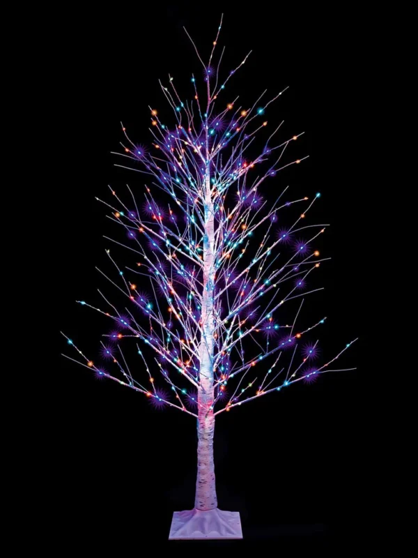 LED Multicolour Twinkling Dazzling Birch Tree (1.8m) - Image 2