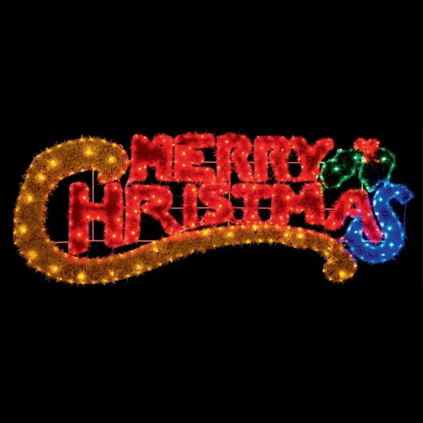 LED Twinkling Tinsel Merry Christmas Ropelight
