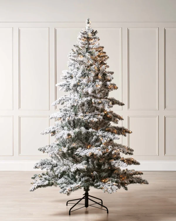 Pre-lit Flocked Fir Tree 7ft (2.1m)